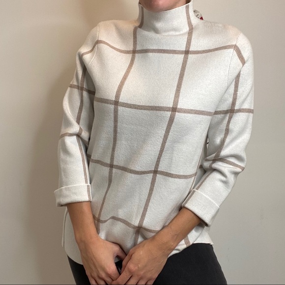 tahari plaid sweater